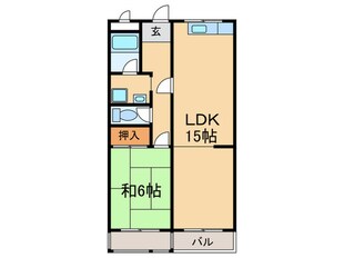 ハニーサイド塩屋の物件間取画像